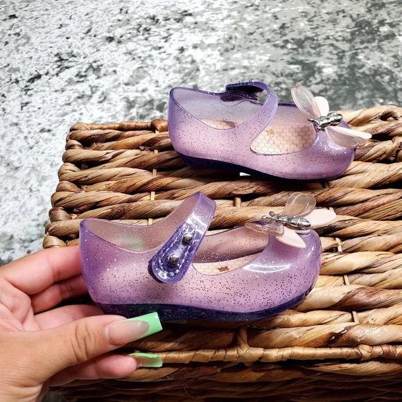 Mini Melissa Ultragirl Dragonfly Purple Flats - Picture 2 of 4